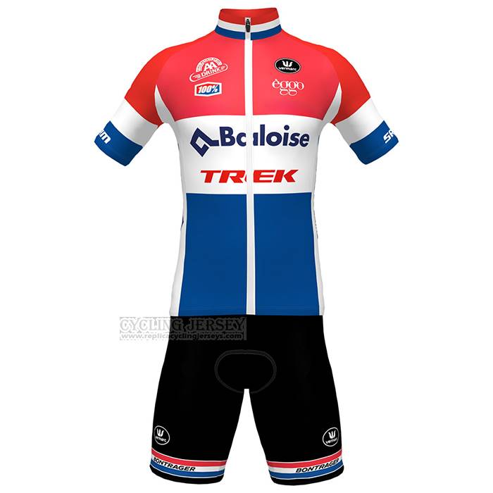 2024 Cycling Jersey Baloise Trek Red White Blue Short Sleeve And Bib Short